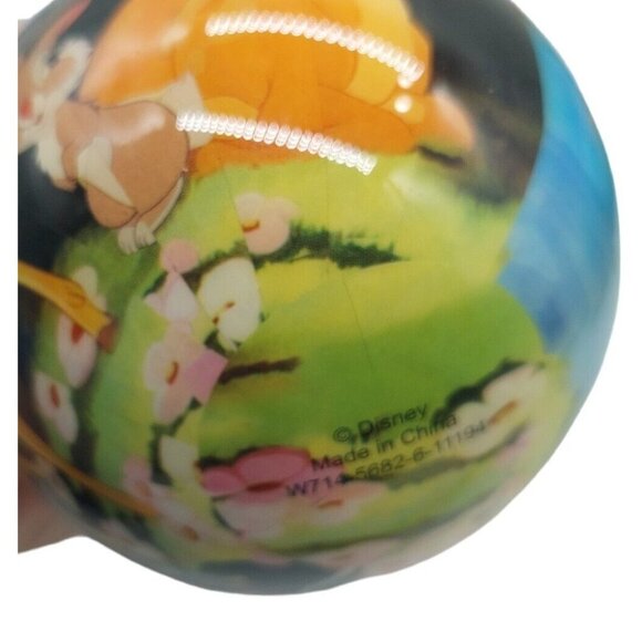 Disney Bambi Christmas Ball Ornament Yellow Green Ribbon Paper Mache - Picture 6 of 11